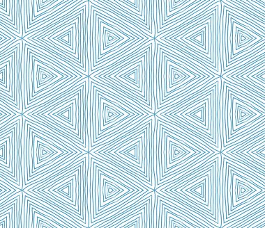Arabesk el çizimi desen. Mavi simetrik kaleydoskop. Oriental arabesk el çizimi tasarımı. Tekstil hazır canlı baskı, mayo kumaş, duvar kağıdı, ambalaj..