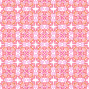 Exotic seamless pattern. Orange dazzling boho chic summer design. Textile ready radiant print, swimwear fabric, wallpaper, wrapping. Summer exotic seamless border.