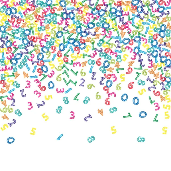Letter Confetti Latin Alphabet Back School Background Colorful Sketch Flying —  Fotos de Stock