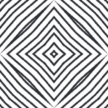 Madalyon pürüzsüz desen. Siyah simetrik kaleydoskop. Suluboya madalyonu, pürüzsüz fayans. Tekstil hazır, harika baskı, mayo kumaş, duvar kağıdı, ambalaj..