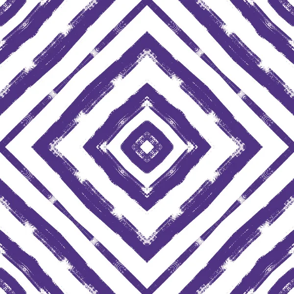 Ikat Repeating Swimwear Design Purple Symmetrical Kaleidoscope Background Summer Ikat — Stock Photo, Image