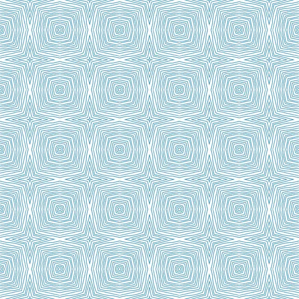 Arabesque hand drawn pattern. Blue symmetrical kaleidoscope background. Oriental arabesque hand drawn design. Textile ready glamorous print, swimwear fabric, wallpaper, wrapping.