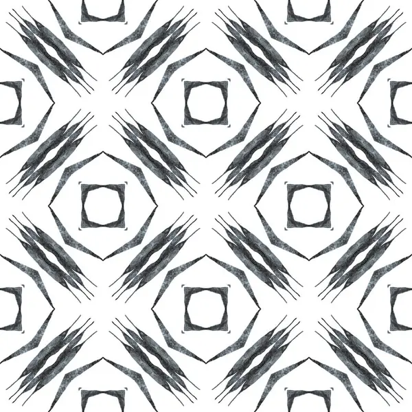 Восточная Арабесская Граница Черно Белый Магнетический Шикарный Летний Дизайн Текстиль — стоковое фото