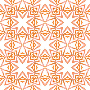 Moda organik yeşil sınır. Turuncu kalın boho şık yaz tasarımı. Organik fayans. Tekstil hazır harika baskı, mayo kumaş, duvar kağıdı, ambalaj..