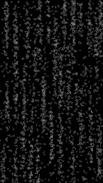 Πτώση Αριθμών Μεγάλη Ιδέα Δεδομένων Δυαδικό Λευκό Χαοτικό Ιπτάμενα Ψηφία — Φωτογραφία Αρχείου