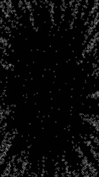 Πτώση Αριθμών Μεγάλη Ιδέα Δεδομένων Δυαδικό Λευκό Χαοτικό Ιπτάμενα Ψηφία — Φωτογραφία Αρχείου