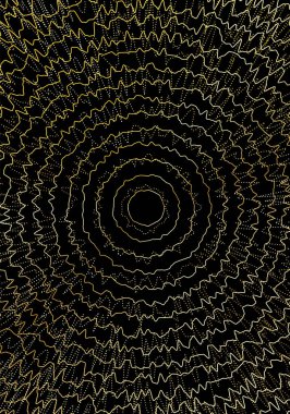 Minimum kapak tasarım şablonu. Modern broşür taslağı. Siyah arkaplanda altın renkli yarım tonlu gradyanlar. Olağanüstü modaya uygun soyut kapak tasarımı.