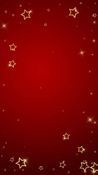 ゴールドスパークリングスターのセッティ 混沌とした夢のような子供っぽいオーバーレイテンプレート お祝いの星 赤い背景のベクトルイラスト — ストックベクタ