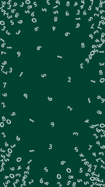 Cair Números Giz Desenhados Mão Conceito Estudo Matemática Com Dígitos — Fotografia de Stock
