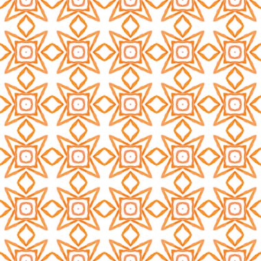 Tekstil hazır, canlı baskı, mayo kumaş, duvar kağıdı, ambalaj. Turuncu güzel boho şık yaz tasarımı. Oryantal arabesk el çizimi sınır. Arabesk el çizimi tasarımı.