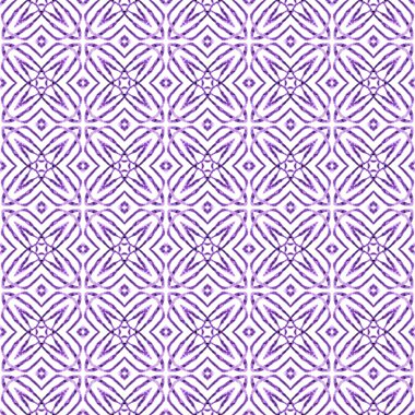 Tropik, pürüzsüz desen. Mor büyüleyici boho şık yaz tasarımı. Tekstil hazır modern baskı, mayo kumaş, duvar kağıdı, ambalaj. El çizimi tropikal, pürüzsüz sınır.