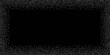 Düşen sayılar, büyük veri konsepti. Çift beyaz düzensiz uçan parmaklar. Siyah arka planda sıradışı fütürist afiş. Düşen sayılarla dijital illüstrasyon.