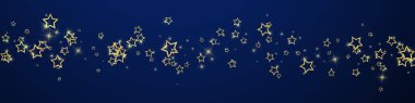 Noel ruhu. Kayan yıldızlar. Noel şablonu örtüşüyor. Koyu mavi arkaplanda kutlama yıldızları vektör illüstrasyonu.