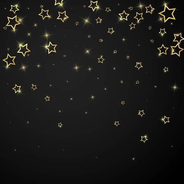 Estrellas Centelleantes Esparcidas Azar Volando Cayendo Flotando Concepto Celebración Navidad — Archivo Imágenes Vectoriales