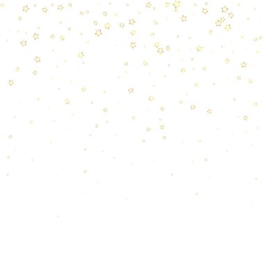 Yıldızlı gece masalı geçmişi. Şirin ışıltılı parıltılar, havada Noel ruhu. Beyaz arkaplanda şenlikli yıldız vektör çizimi.