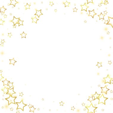 Noel ruhu. Kayan yıldızlar. Noel şablonu örtüşüyor. Beyaz arkaplanda şenlikli yıldız vektör çizimi.