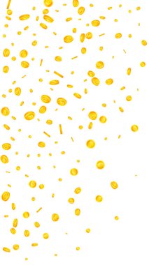 European Union Euro coins falling. Scattered gold EUR coins. Europe money. Jackpot wealth or success concept. Vector illustration.