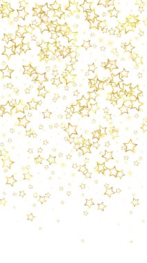 Noel yıldızları vektör kaplaması. Sihirli yıldızlar lüks konfeti. Noel ruhu. Beyaz arkaplanda şenlikli yıldız vektör çizimi.