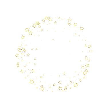 Yıldızlı gece masalı geçmişi. Şirin ışıltılı parıltılar, havada Noel ruhu. Beyaz arkaplanda şenlikli yıldız vektör çizimi.