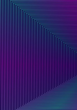 Minimum kapak tasarım şablonu. Modern broşür taslağı. Koyu mavi arka planda neon renkli yarım ton gradyanı. Olağanüstü trend soyut kapak tasarımı.