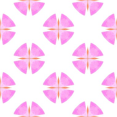 Döşemeli suluboya arka plan. Turuncu büyüleyici boho şık yaz tasarımı. Elle boyanmış suluboya kenar. Tekstil hazır muhteşem baskı, mayo kumaş, duvar kağıdı, ambalaj..