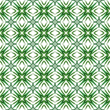 Tekstil hazır, mükemmel baskı, mayo kumaş, duvar kağıdı, ambalaj. Yeşil şaşırtıcı boho şık yaz tasarımı. Organik fayans. Moda organik yeşil kenar.