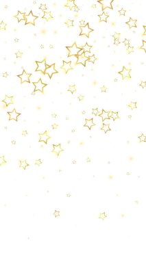 Yıldızlı gece masalı geçmişi. Şirin ışıltılı parıltılar, havada Noel ruhu. Beyaz arkaplanda şenlikli yıldız vektör çizimi.