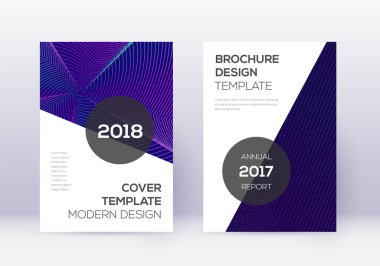 Modern kapak tasarım şablonu. Koyu mavi arkaplanda neon soyut çizgiler. Olağanüstü kapak tasarımı. İlahi katalog, poster, kitap şablonu vs..