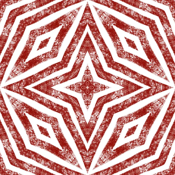 Geometric seamless pattern. Wine red symmetrical kaleidoscope background. Hand drawn geometric seamless design. Textile ready awesome print, swimwear fabric, wallpaper, wrapping.