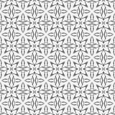 Tekstil hazır zarif baskı, mayo kumaş, duvar kağıdı, ambalaj. Siyah ve beyaz muhteşem boho şık yaz tasarımı. Sembol suluboya deseni. Yeşil geometrik sembolü suluboya kenarı.