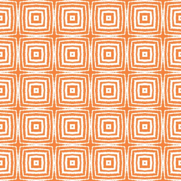 Arabesk el çizimi desen. Turuncu simetrik kaleydoskop arka planı. Oriental arabesk el çizimi tasarımı. Tekstil hazır egzotik baskı, mayo kumaş, duvar kağıdı, ambalaj..