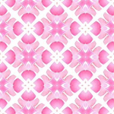 Tekstil hazır yaratıcı baskı, mayo kumaş, duvar kağıdı, ambalaj. Turuncu harika boho şık yaz tasarımı. Suluboya, kiremit sınırını tekrarlıyor. Mayo tasarımını tekrarla.