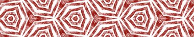 Mozaik kusursuz sınır. Şarap kırmızısı simetrik kaleydoskop arka planı. Retro mozaik kusursuz tasarım. Arkaplan için ekstra dekoratif tasarım ögesi.