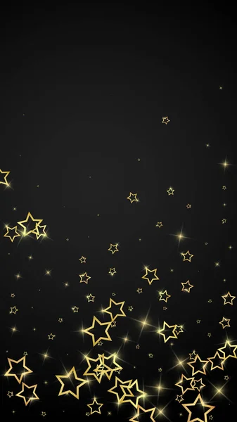 Parıldayan Yıldızlar Rastgele Dağılmış Uçuyor Düşüyor Yüzüyor Noel Kutlaması Kavramı — Stok Vektör