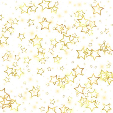 Noel ruhu. Kayan yıldızlar. Noel şablonu örtüşüyor. Beyaz arkaplanda şenlikli yıldız vektör çizimi.