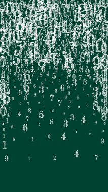 Uçan numaralar ve numaralar. Okul matematik not defteri kapağı. Tahta arka planda matematik afişi var. Düşen sayılar vektör illüstrasyonu.