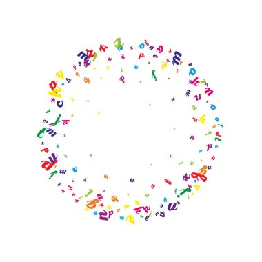 Okul geçmişi kavramı. İngilizce 'nin renkli çocuksu harfleri. Yabancı diller öğrenim kavramı. Beyaz arkaplanda okul afişine geri dön.