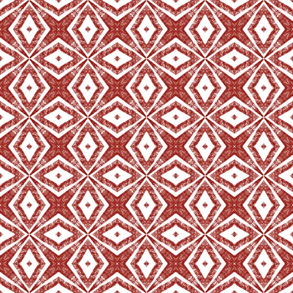 Mosaic seamless pattern. Wine red symmetrical kaleidoscope background. Textile ready impressive print, swimwear fabric, wallpaper, wrapping. Retro mosaic seamless design.