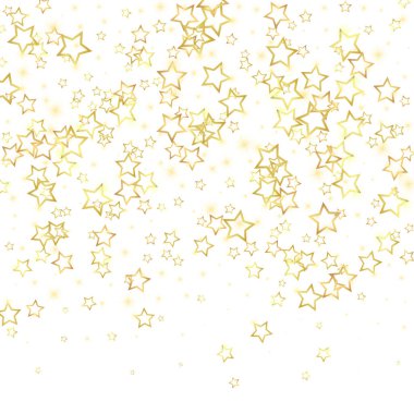 Noel yıldızları vektör kaplaması. Sihirli yıldızlar lüks konfeti. Noel ruhu. Beyaz arkaplanda şenlikli yıldız vektör çizimi.