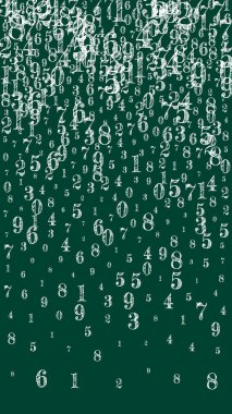 Düşen sayılar. Uçan parmaklarla matematik çalışma konsepti. Tahta arka planda matematik afişi var. Düşen sayılar vektör illüstrasyonu.