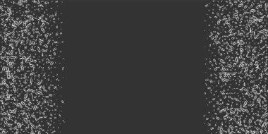 Okul geçmişi kavramı. Beyaz tebeşir sayıları ve rakamlar düşüyor. Tahta arka planda matematik afişi var. Düşen sayılar vektör illüstrasyonu.