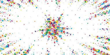 Canlı sayılar düşüyor. Uçan parmaklarla matematik çalışma konsepti. Eşi benzeri olmayan beyaz arka planda matematik afişi. Düşen numaralar illüstrasyonu.