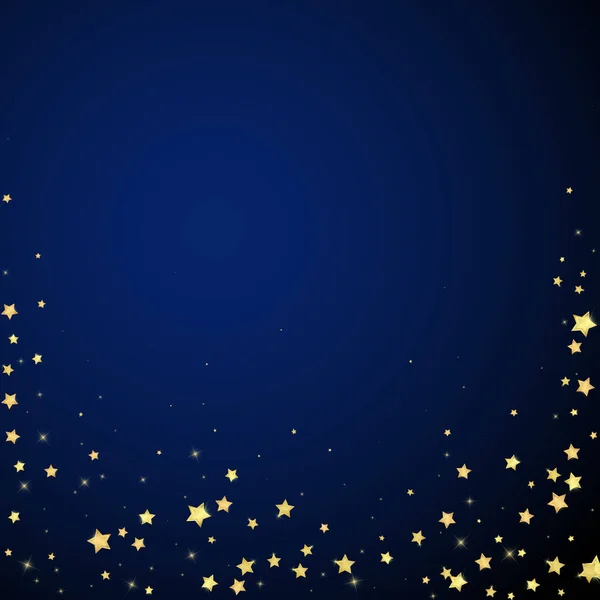Наложение Вектора Волшебных Звёзд Золотые Звезды Разбросаны Случайно Падают Плавают — стоковый вектор