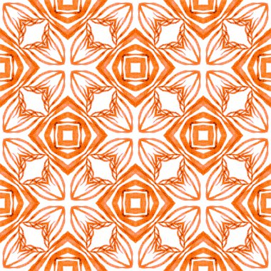 Tropik, pürüzsüz desen. Turuncu canlı boho şık yaz tasarımı. El çizimi tropikal, pürüzsüz sınır. Tekstil hazır harika baskı, mayo kumaş, duvar kağıdı, ambalaj..