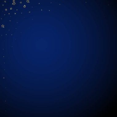 Noel ruhu. Kayan yıldızlar. Noel şablonu örtüşüyor. Koyu mavi arkaplanda kutlama yıldızları vektör illüstrasyonu.