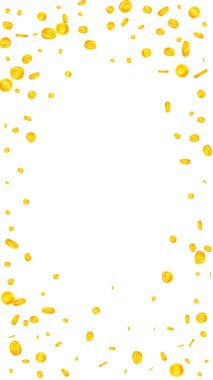 European Union Euro coins falling. Scattered gold EUR coins. Europe money. Jackpot wealth or success concept. Vector illustration.
