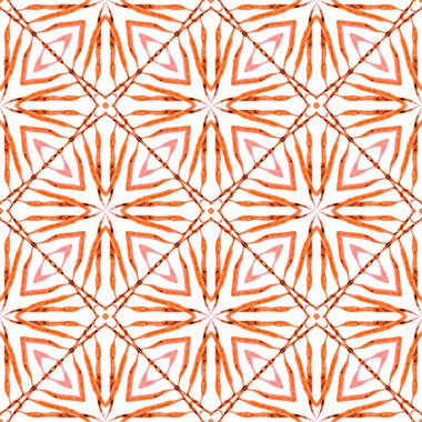 Çizgili el çizimi tasarımı. Turuncu şaşırtıcı boho şık yaz tasarımı. Tekstil hazır şirin baskı, mayo kumaş, duvar kağıdı, ambalaj. Çizgili çizgili sınır çizgisi tekrarlanıyor.