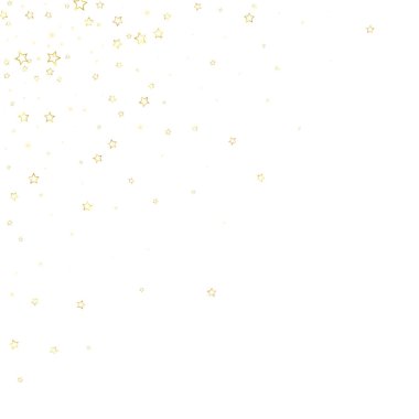 Noel yıldızları vektör kaplaması. Sihirli yıldızlar lüks konfeti. Noel ruhu. Beyaz arkaplanda şenlikli yıldız vektör çizimi.