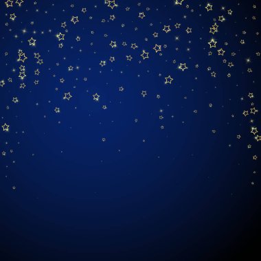 Noel ruhu. Kayan yıldızlar. Noel şablonu örtüşüyor. Koyu mavi arkaplanda kutlama yıldızları vektör illüstrasyonu.