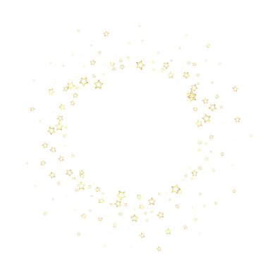 Yıldızlı gece masalı geçmişi. Şirin ışıltılı parıltılar, havada Noel ruhu. Beyaz arkaplanda şenlikli yıldız vektör çizimi.